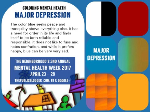 Blue color of depression